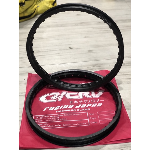 Velg Alloy CRV Excel Japan 18 x 160 Hitam Kulit Jeruk 1 Set