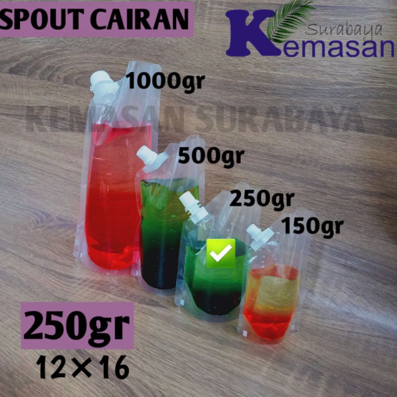 

SPOUT PACK KPACK 250ml POUCH CAIRAN KEMASAN MINUMAN JUS SUSU MINYAK KPACK