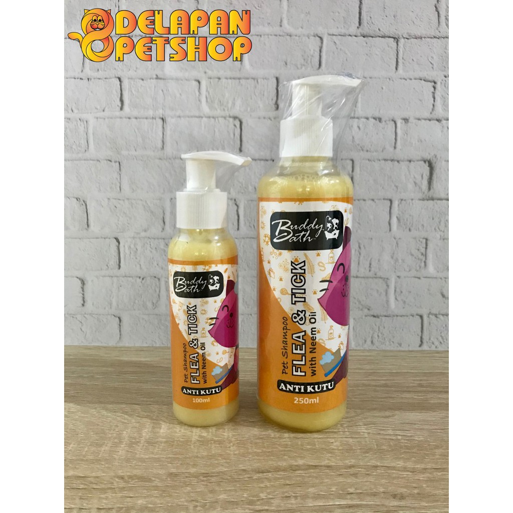 Buddy Bath Flea &amp; Tick Pet Shampoo Sampo Anti Kutu Hewan Kucing dan Anjing