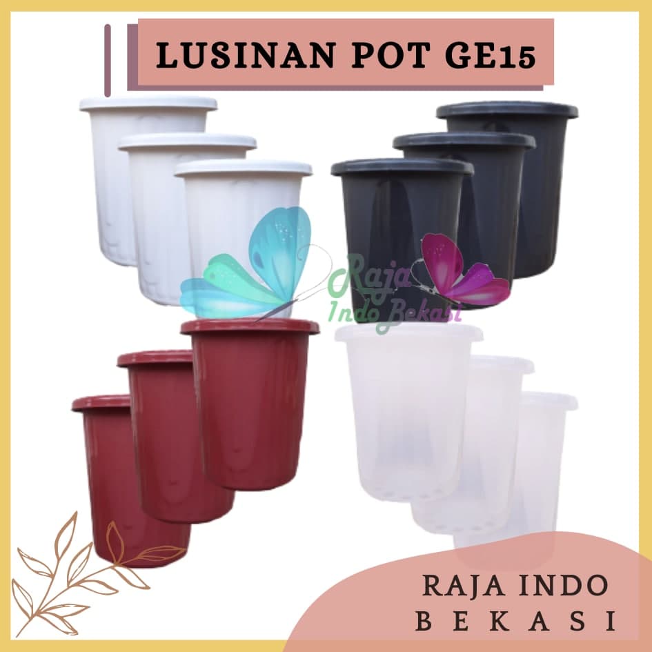 PROMO LUSINAN Pot Ge15 Golden Erna 15 Putih Hitam Transparan Bening Merah Bata pcs Pot Yogap 10 13 15 17 18 19 25 Pot Yogap Bening LUSINAN POT YOGAP MURAH