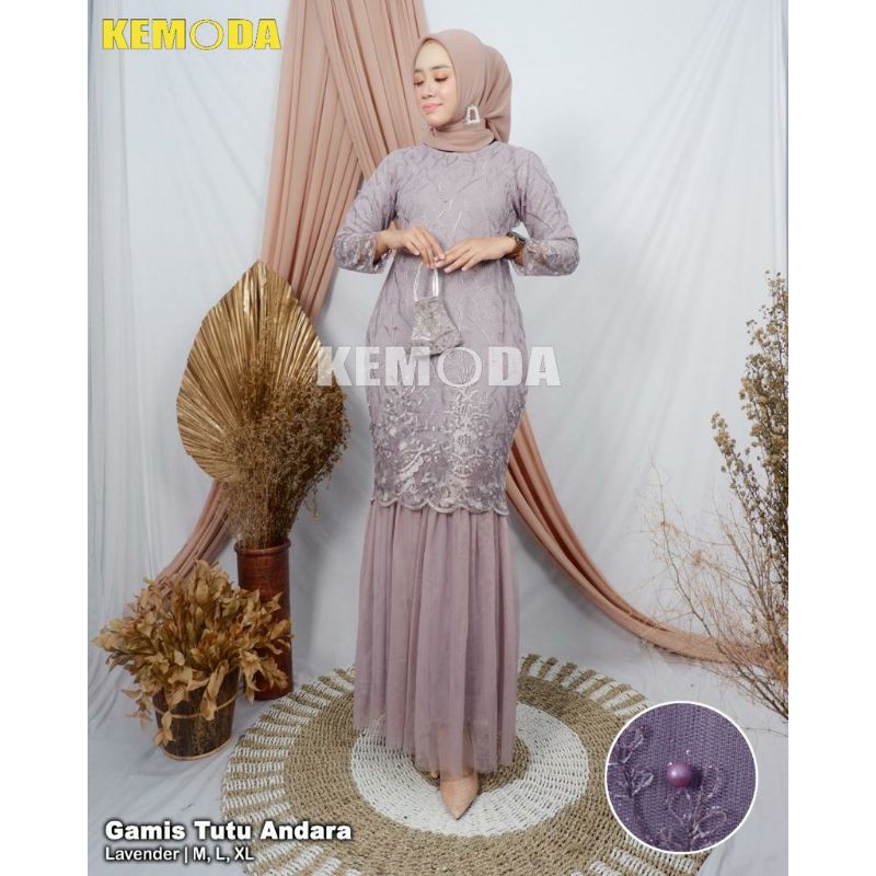 Gamis Tutu Slim / Kebaya Modern / Gamis Lilac / Gamis Pesta Mewah / Bridesmaid Dress / Wisuda /Gamis Duyung Tutu