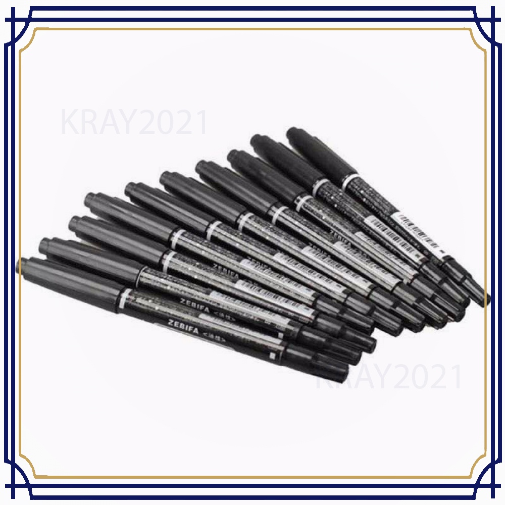 Spidol Permanen Dual Head Marker Waterproof 10 PCS AK171