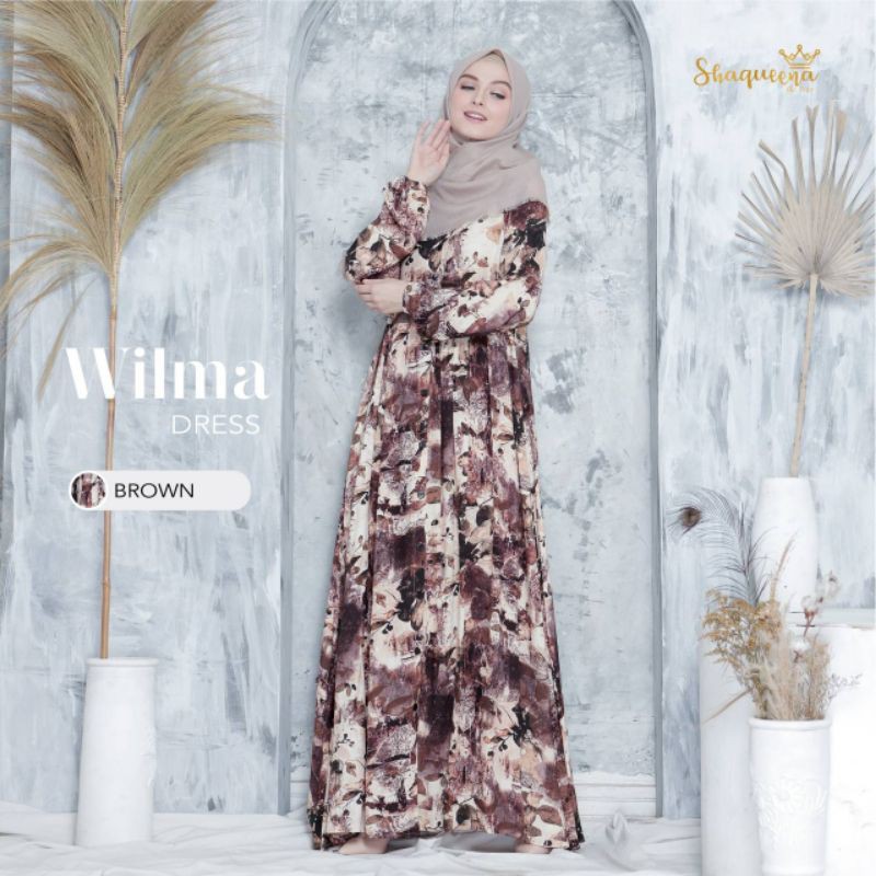 WILMA Dress by Shaqueena/ Gamis bahan Rayon Premium