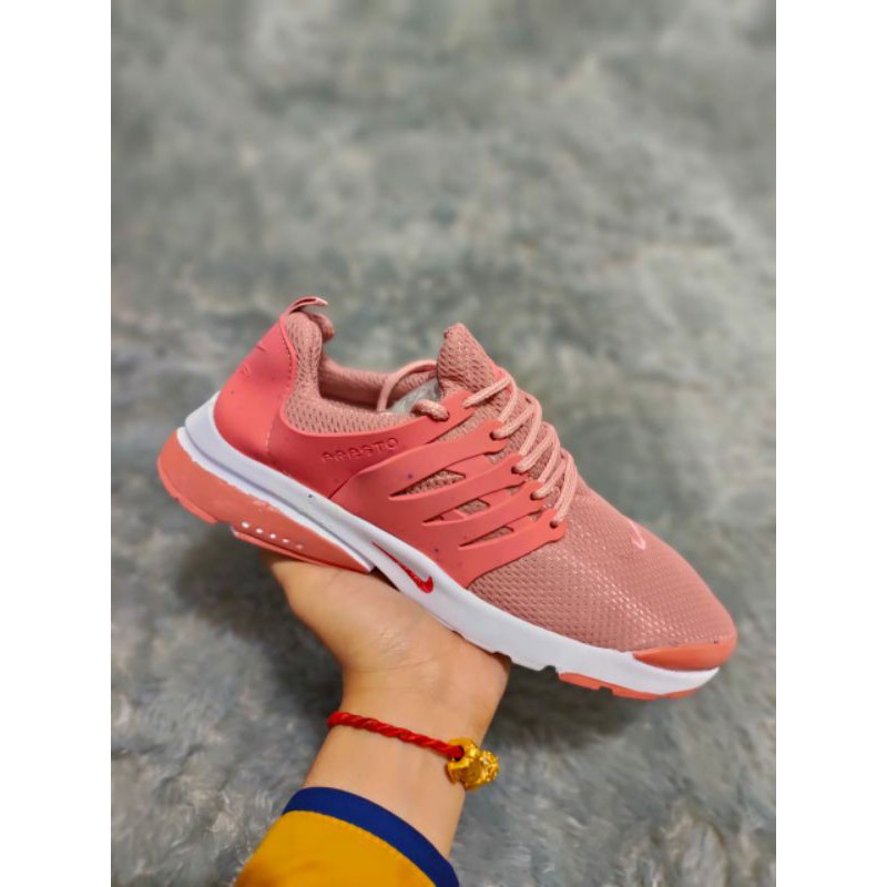 Sepatu Nike Presto Peach Fullwhite putih soft pink hitam Sneakers Olahraga Running Fitness Gym Kado