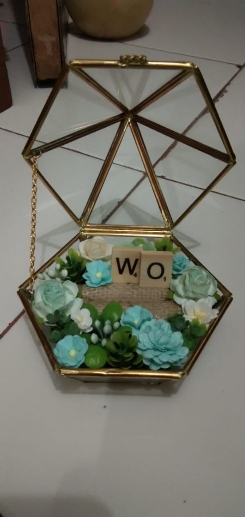 Kotak Cincin Terrarium. Ring Bearer. Terrarium. Kotak Cincin Lamaran Seserahan Sangjitp
