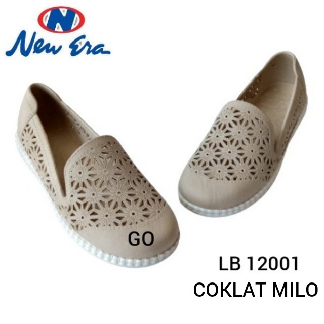 BB NEW ERA LB 12001 PVR Sepatu Slip On Wanita Karet Terbaru Original Murah