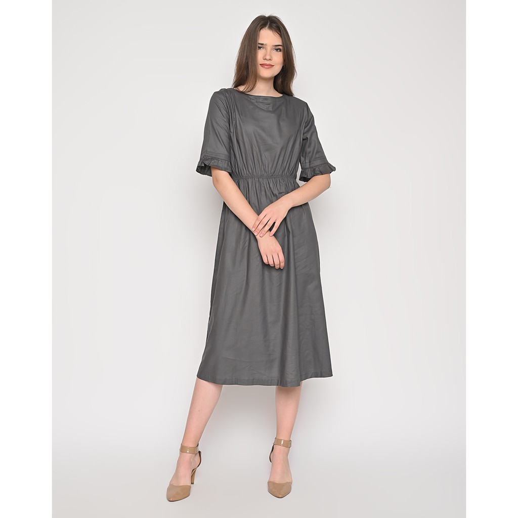 Miyoshi Jeans MY19DR281PN. Grey Woven Dress