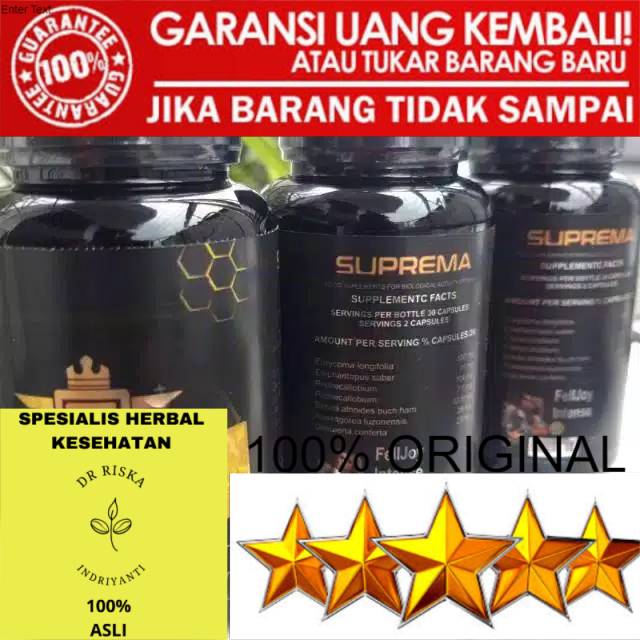 100% ASLI Suprema Asli Original Obat Pembesar Penis Kelamin Vital Kuat Sex Pria Tahan Lama Permanen