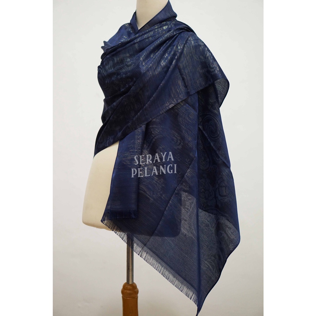Pashmina Sutra Metalik | Motif Keong/Kembang/Bunga | Selendang | Scarf | Syal | Shawl | Pasmina | Souvenir | Hadiah Ulang Tahun | Birthday Gift | Aksesoris Fashion Wanita | Luxury Scarf | Premium Import Quality | Grosir Murah