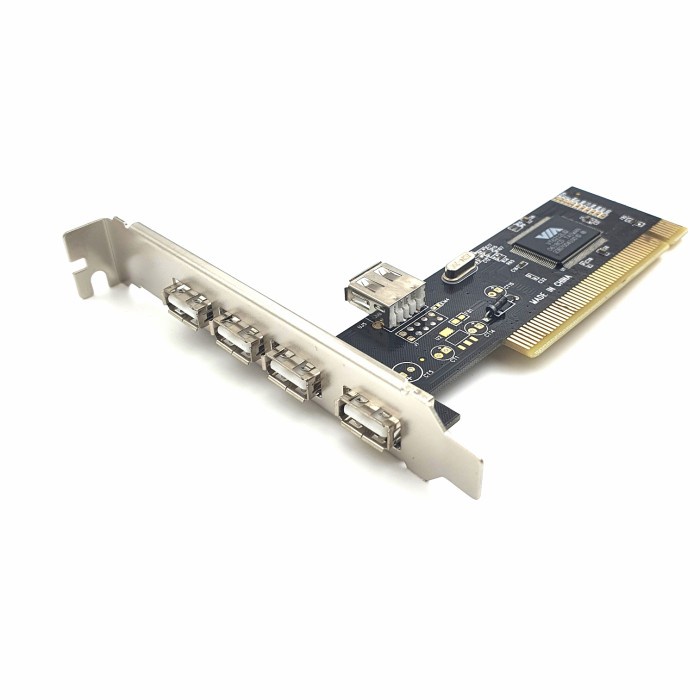 PCI card usb 2.0 4+1 slot extender hub port tambahan kartu extension
