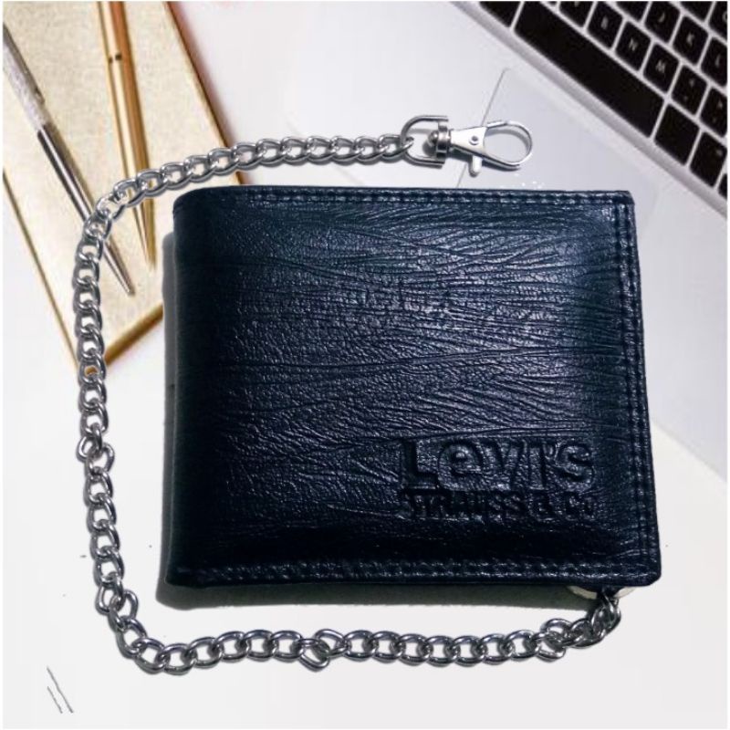 DOMPET PRIA TERBARU/DOMPET RANTAI KULIT SEMI