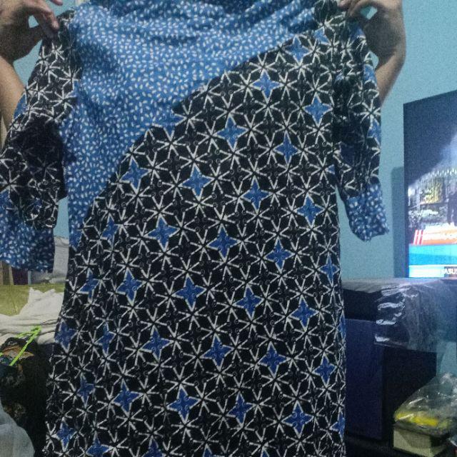 Tunik Bintang Asimetris Tunik Batik Warna Cantik Tunic Batik Keren Modern Seragaman Batik Kerja Gaul