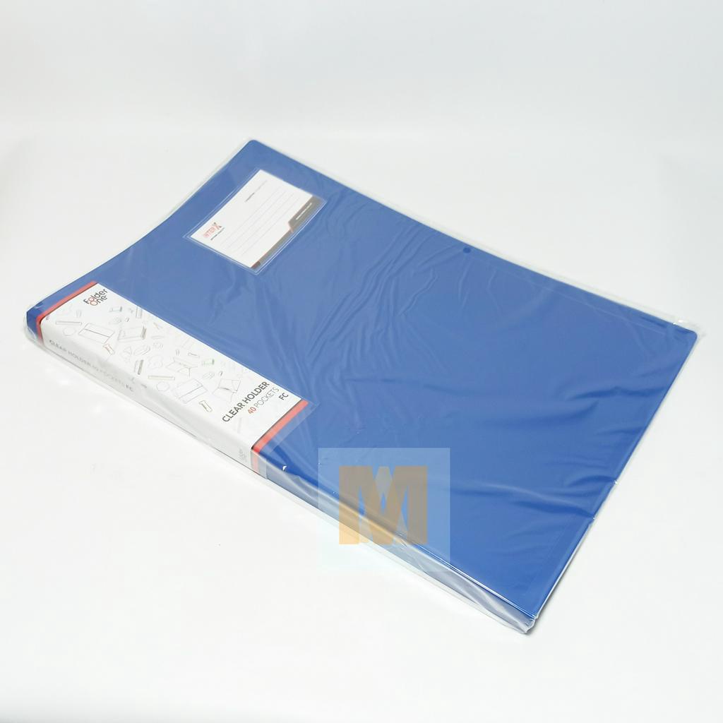 

FOLDERONE Clear Holder 40 Folio Biru [ PCS ]
