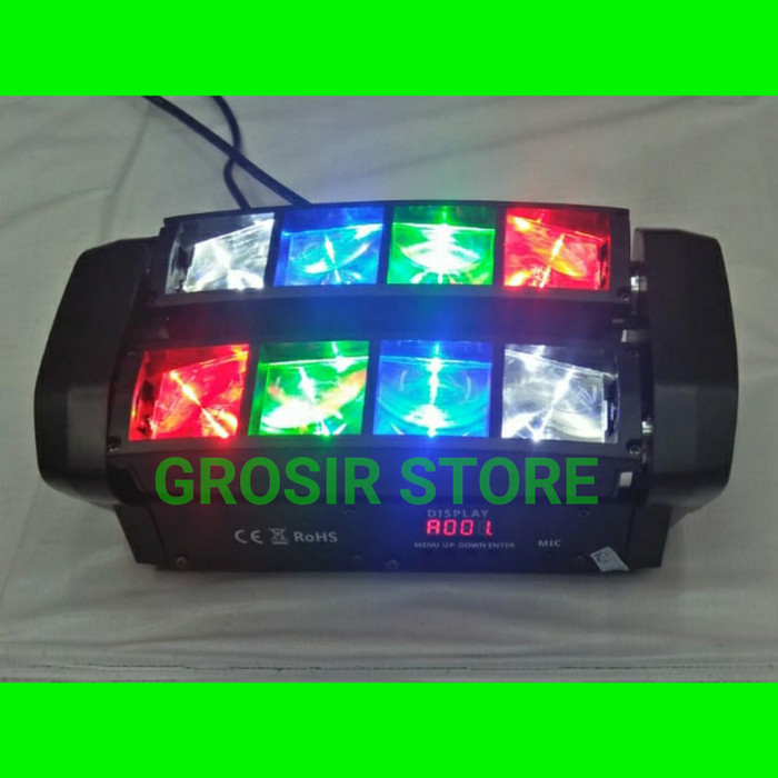 LAMPU MOVING SPIDER 8X5W FULL COLOUR