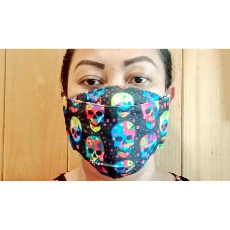 Masker Kain Tengkorak/skull 2 Lapis