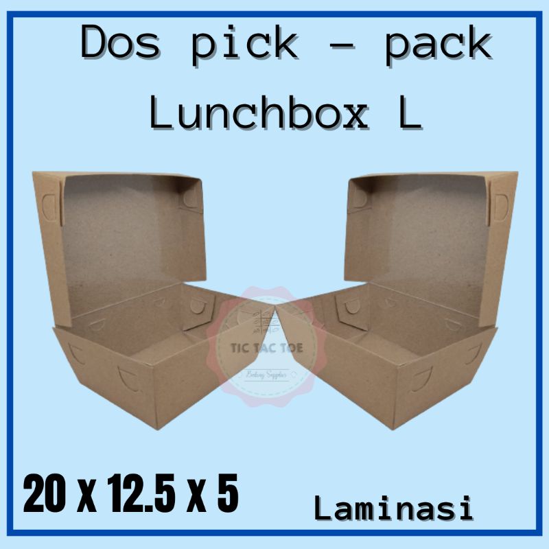 lunchbox L/dos lunchbox /dos coklat /kotak makan/isi 10pcs