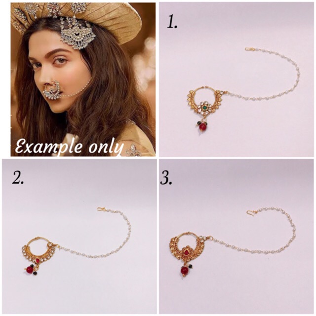 Anting hidung india 04 / anting hidung rantai / aksesoris india