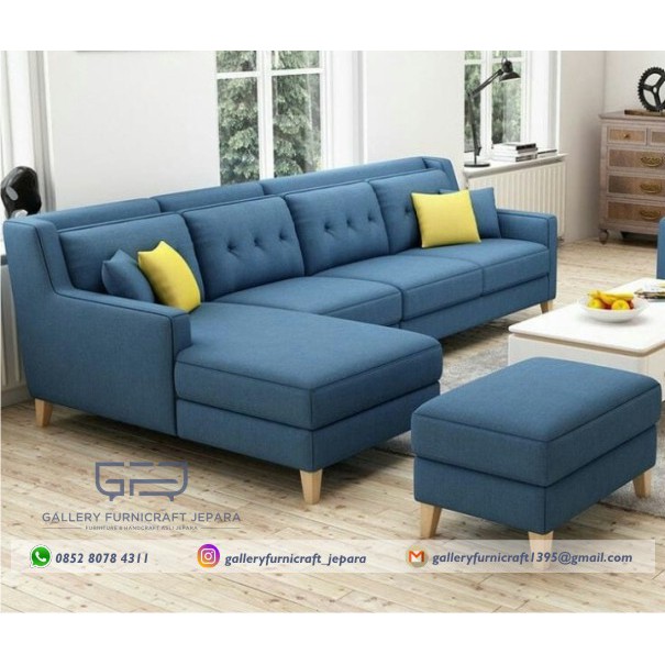 Sofa Sudut Retro Kayu Jati
