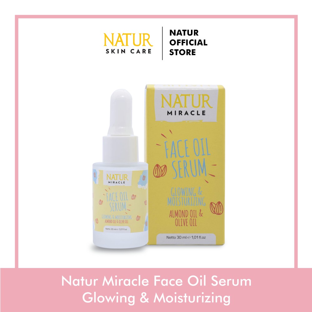 NATUR Miracle Face Oil Serum Glowing Moisturizing : Almond Olive Oil