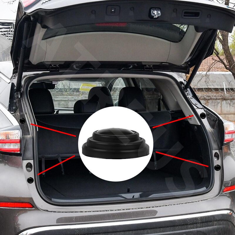 Isuzu 8/12Pcs Bagasi Pintu Mobil Anti Shock Dan Tabrak Pad Silikon Stiker Perekat Mengurangi Kebisingan Penyangga Untuk Dmax Nmr71 Mux Panther Elf Traga Trooper MU7 TFR Crosswind Panther Spor