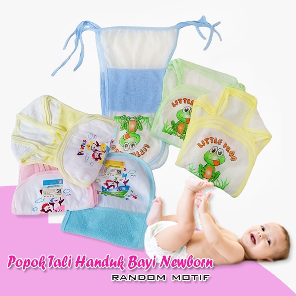 6 Pcs Popok Tali Handuk Bayi Newborn Random Motif