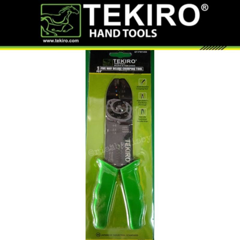 TANG CRIMPING 9" TEKIRO || FIVEWAY DELUXE CRIMPING TOOL || TANG KUPAS KABEL TANG PRESS SKUN 9"