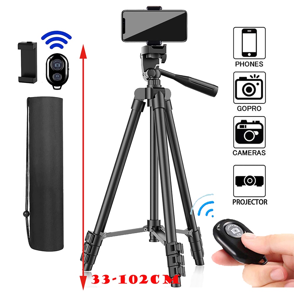 Tripod Kamera Profesional with Bluetooth Shutter