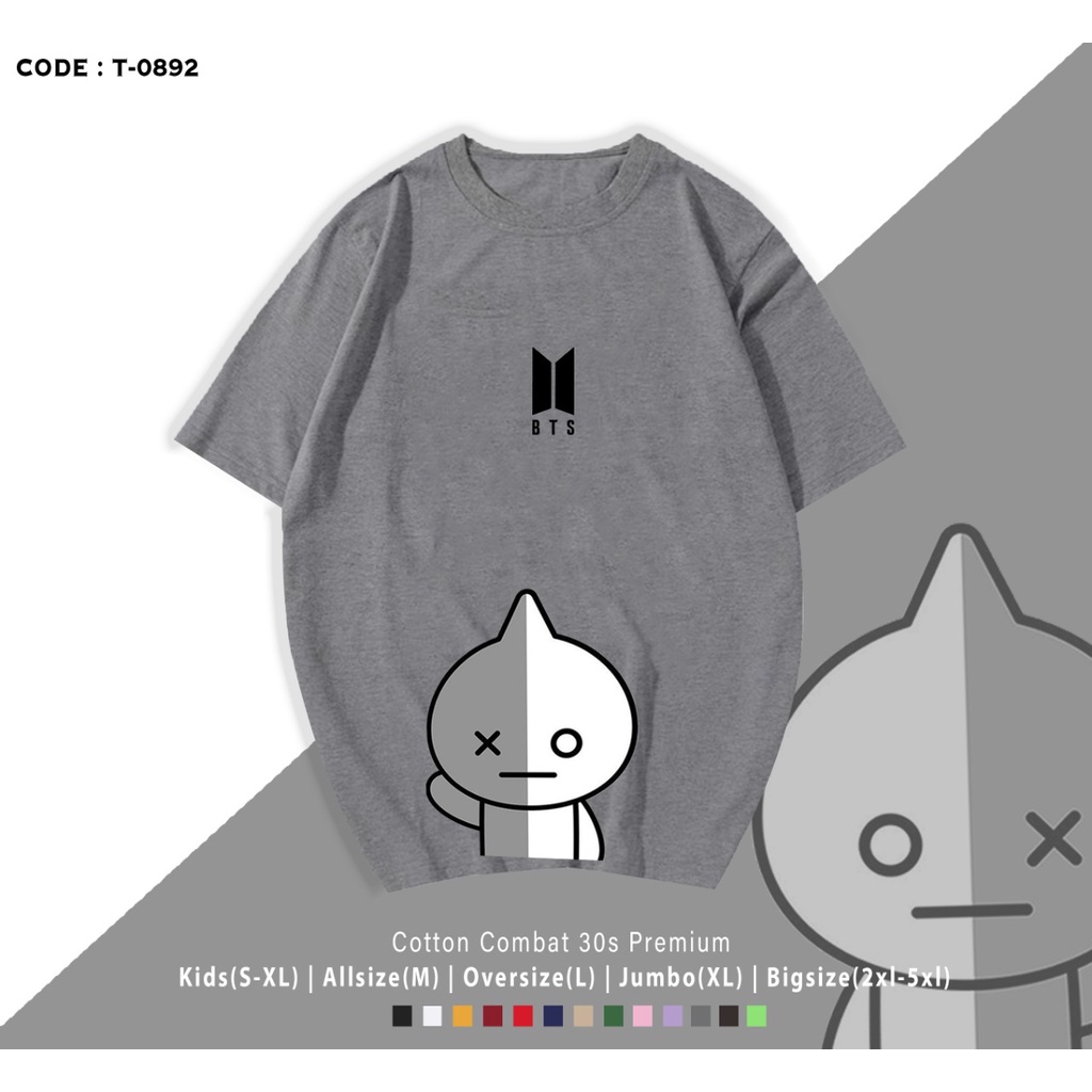 KAOS / TSHIRT KPOP / B T 2 1 / REAL PICTURE / CHIMMY / MANG / TATA / TERIMA CUSTOM TEE