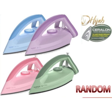 Maspion Gosokan Baju HA-365 Dry Iron HA365 Setrika Hijab Series HA 365 Ceralon Automatic Iron