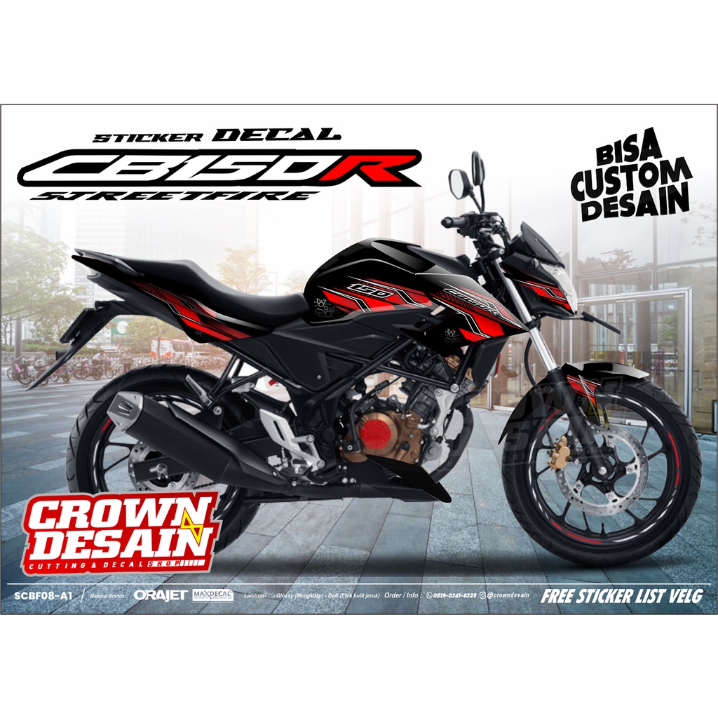 Striping CB150R - Striker Variasi CB150R Old - Custom Desain Stiker -Stiker SemiFull