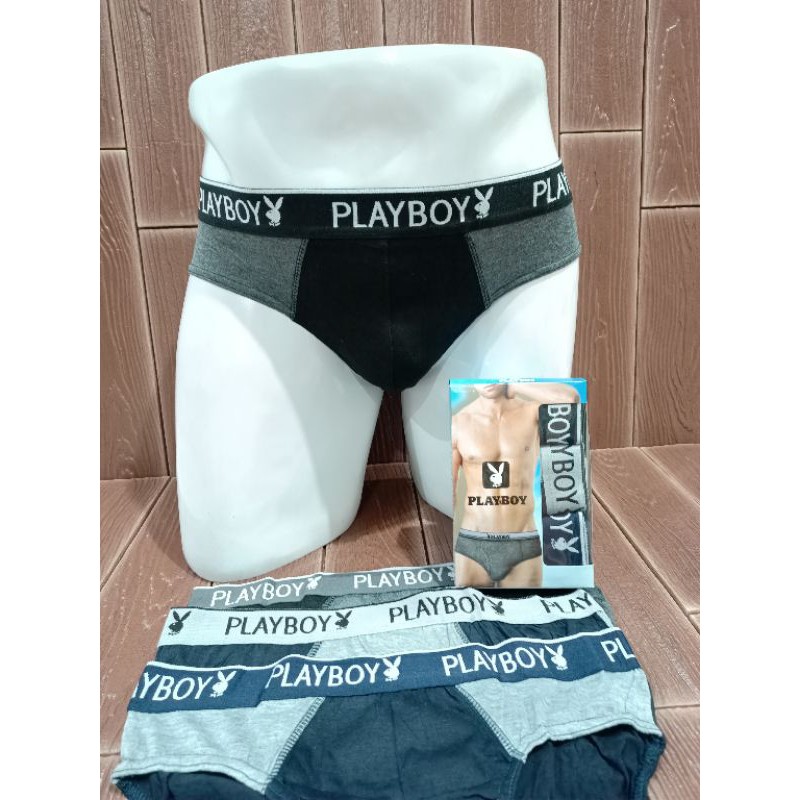 3 PCS Celana Dalam Segitiga Pria /sempak Pria /underwear Laki-laki [PLBY]