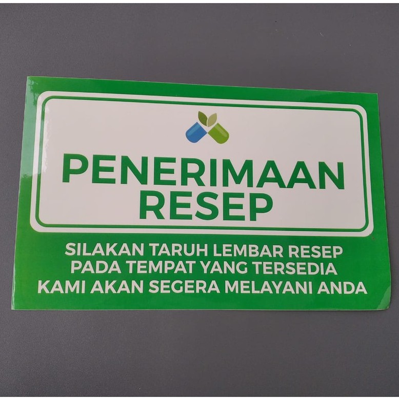 

Sticker Penerimaan Resep dan Penyerahan Obat | Sticker Kesehatan | Bahan vinyl