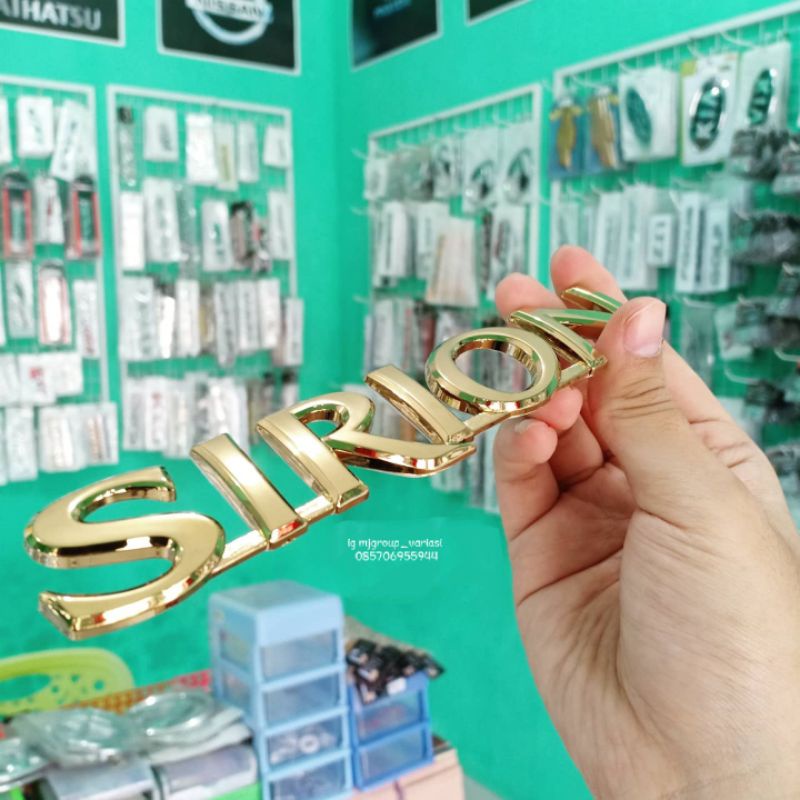 Emblem logo daihatsu SIRION GOLD ukuran original bagasi sirion