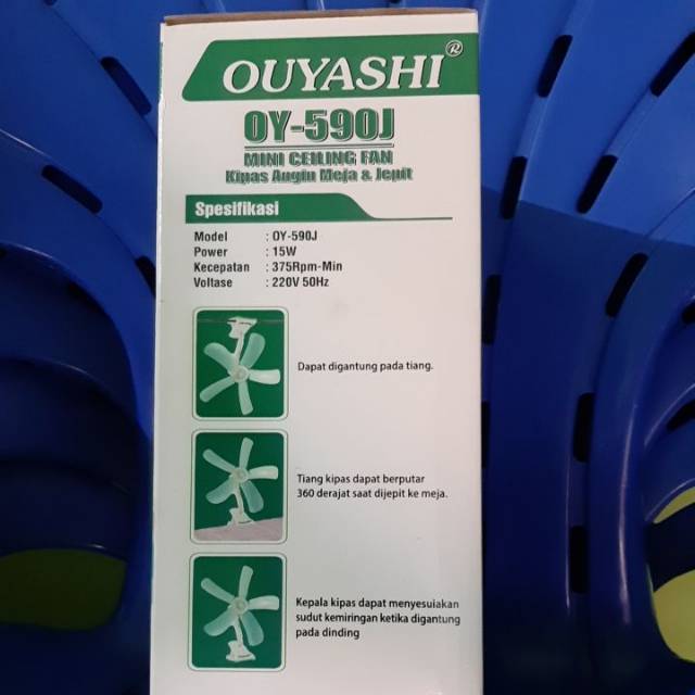 Kipas Angin Jepit Ouyashi Mini Ceiling Ouyashi OY-590J (5 Baling2)