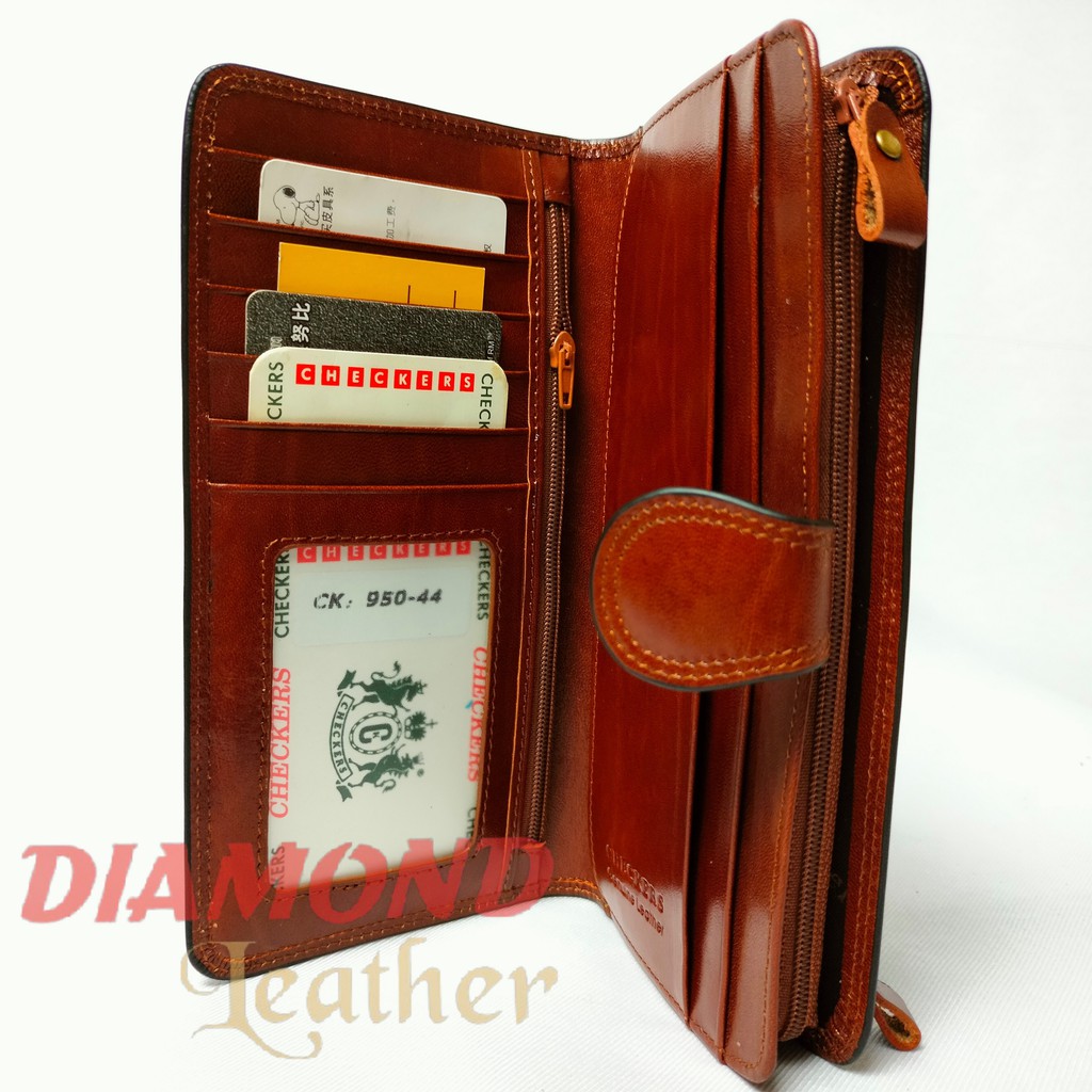 FARNELL - Checkers Dompet Panjang Kulit Asli CK 44
