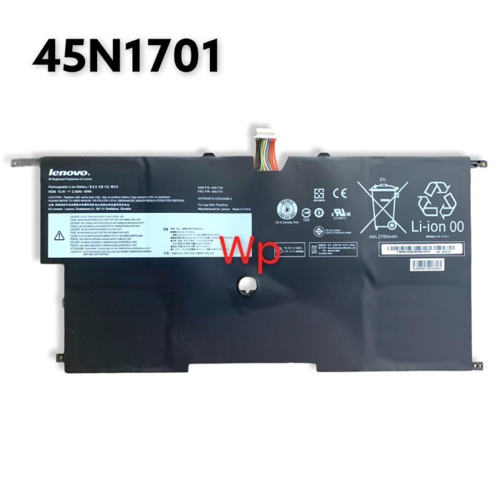 Baterai Laptop LENOVO THINKPAD X1 Carbon 2014/45N1701