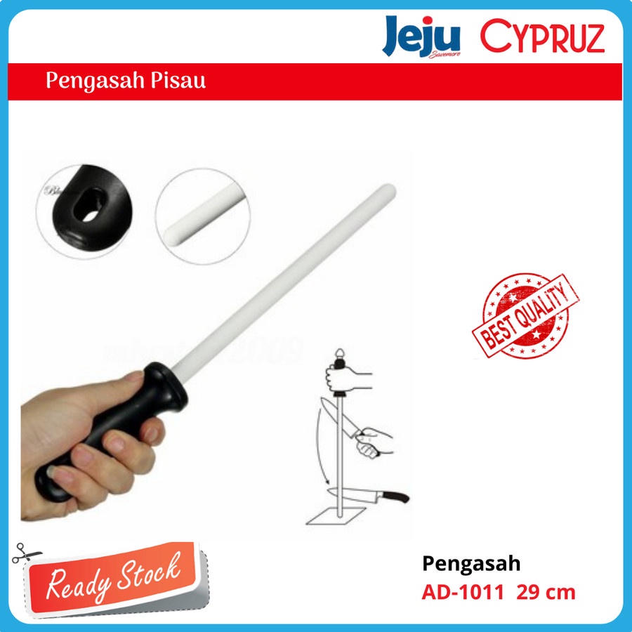 CYPRUZ Pengasah pisau Jeju AD-1011 Pengasah pisau tongkat Gag Plastik 29 cm