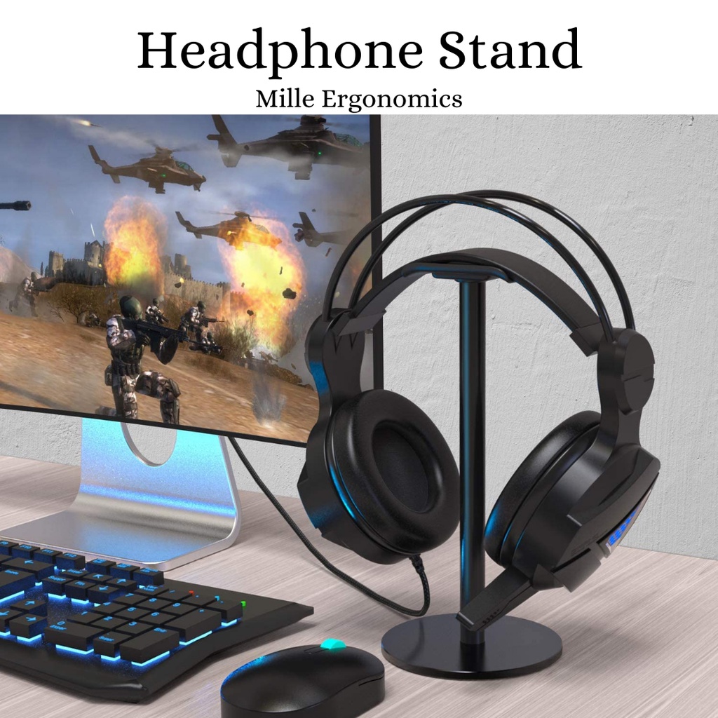 Headphone Stand Round Base | Headphone Holder | Mille Accesories