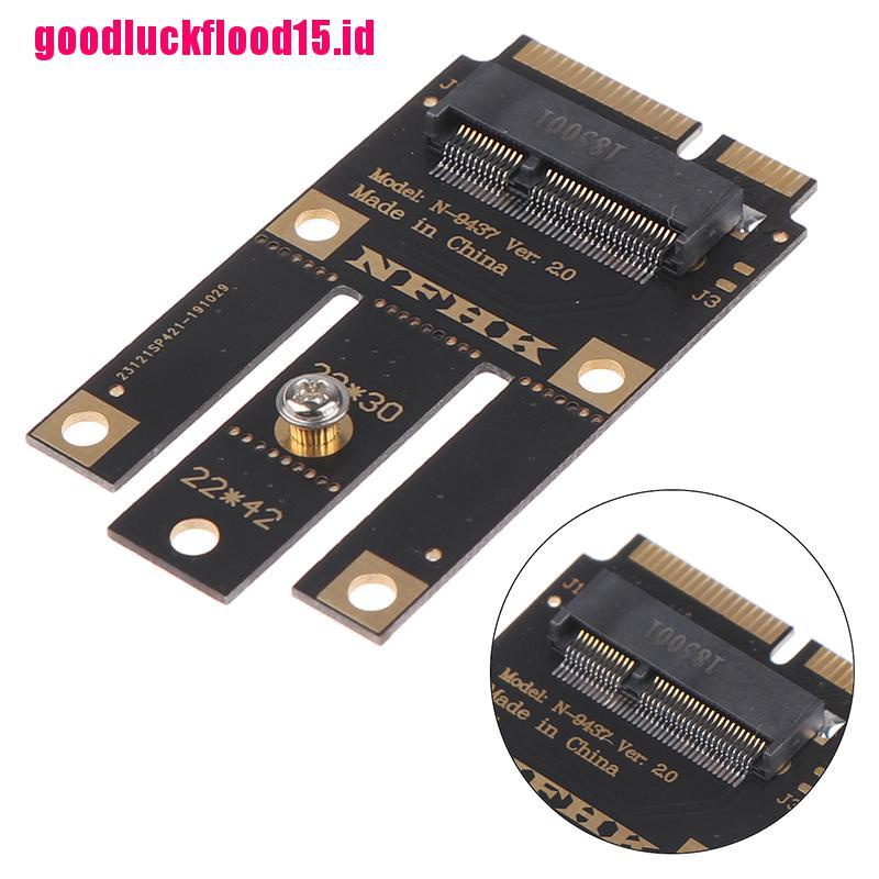 (LUCKID) Adapter m.2 NGFF Ke mini pci-e (pcie + usb) Untuk m.2 wifi bluetooth wireless