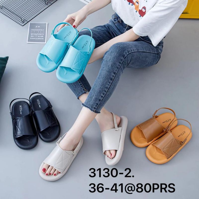 Sandal Wanita Jelly Karet Tali Belakang Korea 3130-1