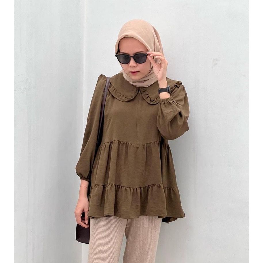 1KG MUAT 4PCS | CIKA BLOUSE LD 110 SHOFIA AIRFLOW REMPEL SUSUN ATASAN WANITA HITS OOTD SELEBGRAM FASHION GROSIR TERMURAH