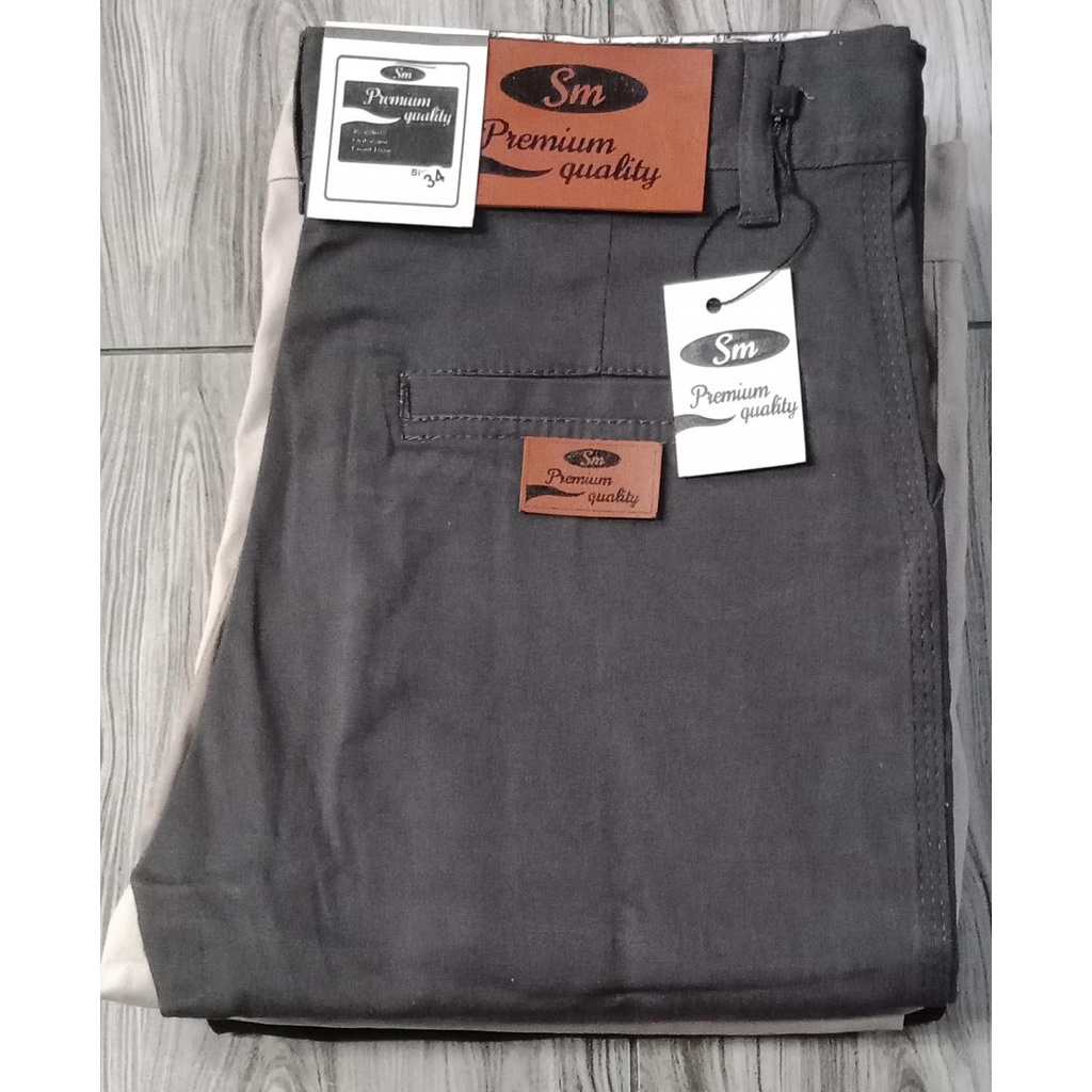 Celana chinos panjang pria S M  Slimfit stret Melar Kwalitas Premium Dengan harga Terjangkau