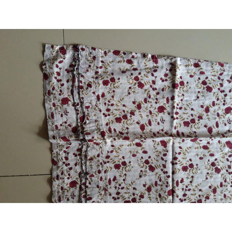 dress muslim motif bunga preloved S