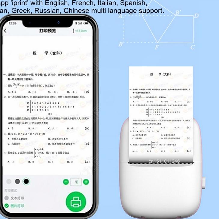 

HOT PROMO Peripage Mini Printer Peripage A8C Printer Mini Thermal bluetooth Picture Photo Label Rece
