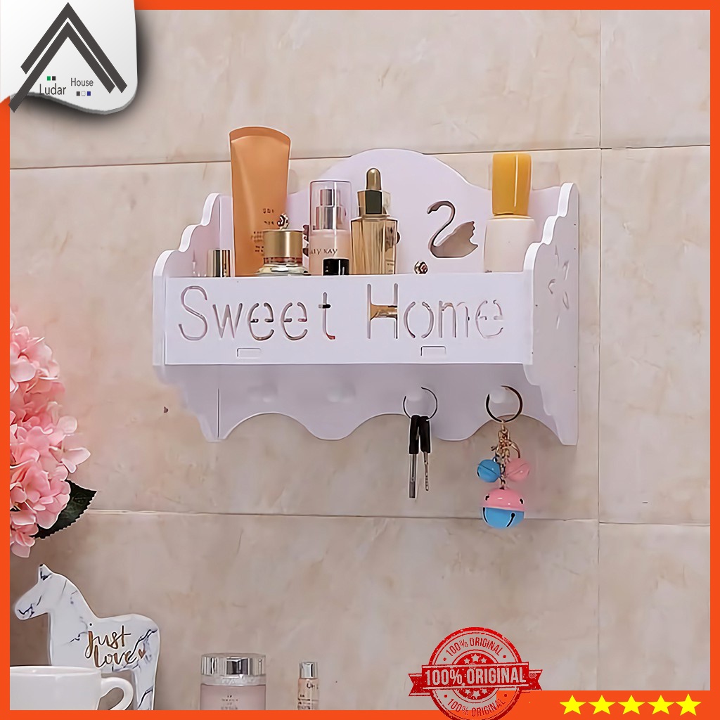 Rak Kosmetik Dinding Tempat Penyimpanan Hiasan Dinding Serbaguna Aesthetic Murah