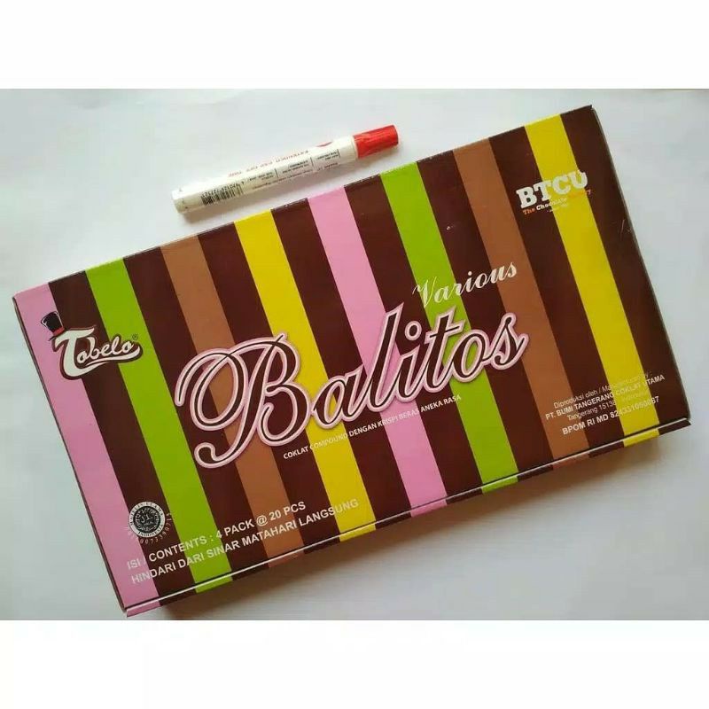 

Cokelat Balitos Varios sekarang hanya 2 rasa mango dan greentea kebijakan dari pabrik nya