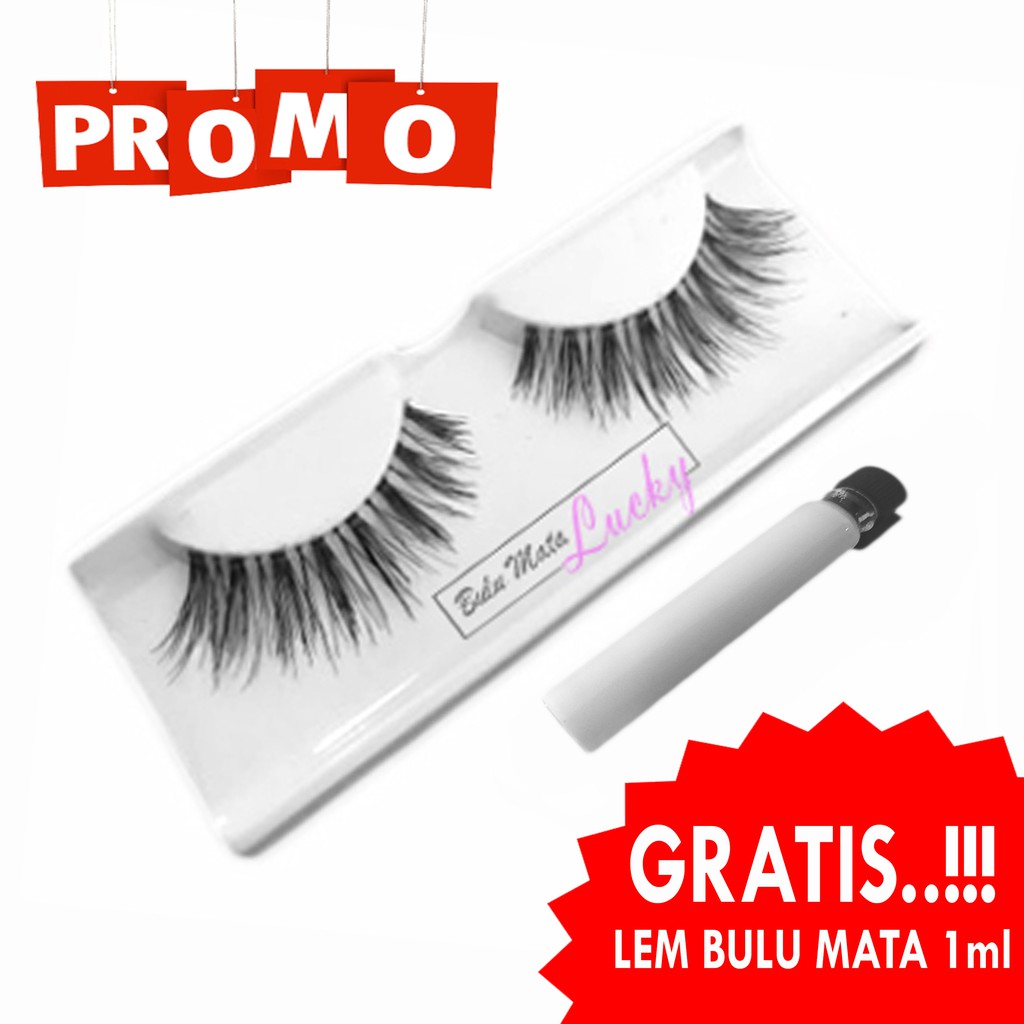 Bulu Mata Palsu Natural - 1121 + Lem Bulu Mata