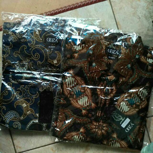 Odza Baju Atasan Kemeja Batik Lengan Panjang Pria Regular Fit Abinawa