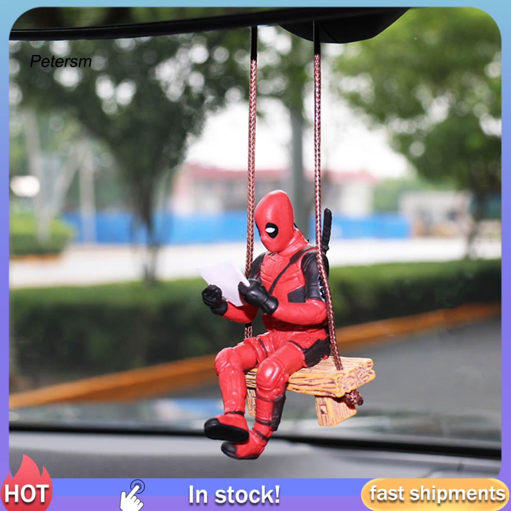 Pp Boneka Deadpool Dengan Tali Lanyard Untuk Dekorasi Kaca Spion Mobil