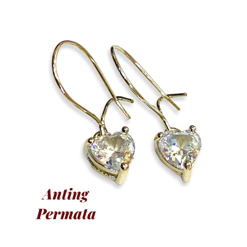 anting permata//anting permata love//anting